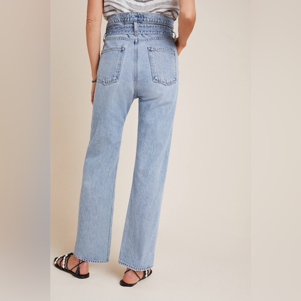 AGOLDE x ANTHROPOLOGIE NWOT 90s Cinched Ultra High Rise Straight Jeans - Picture 3 of 13